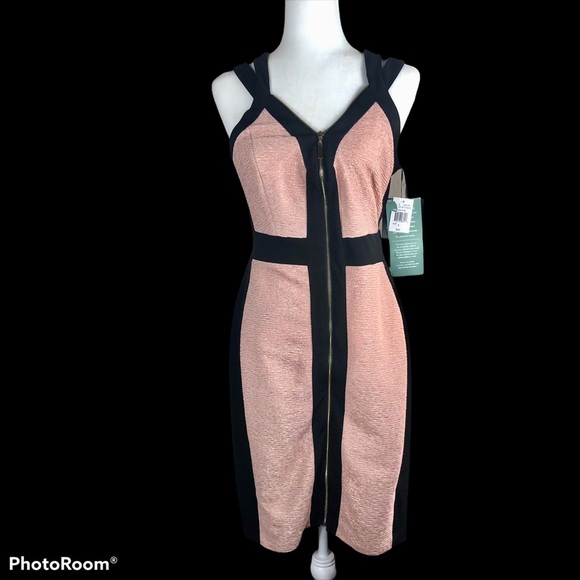 MELROSE SOCIAL Dresses & Skirts - MELROSE SOCIAL NWT Misty Rose/Black Cocktail Dress